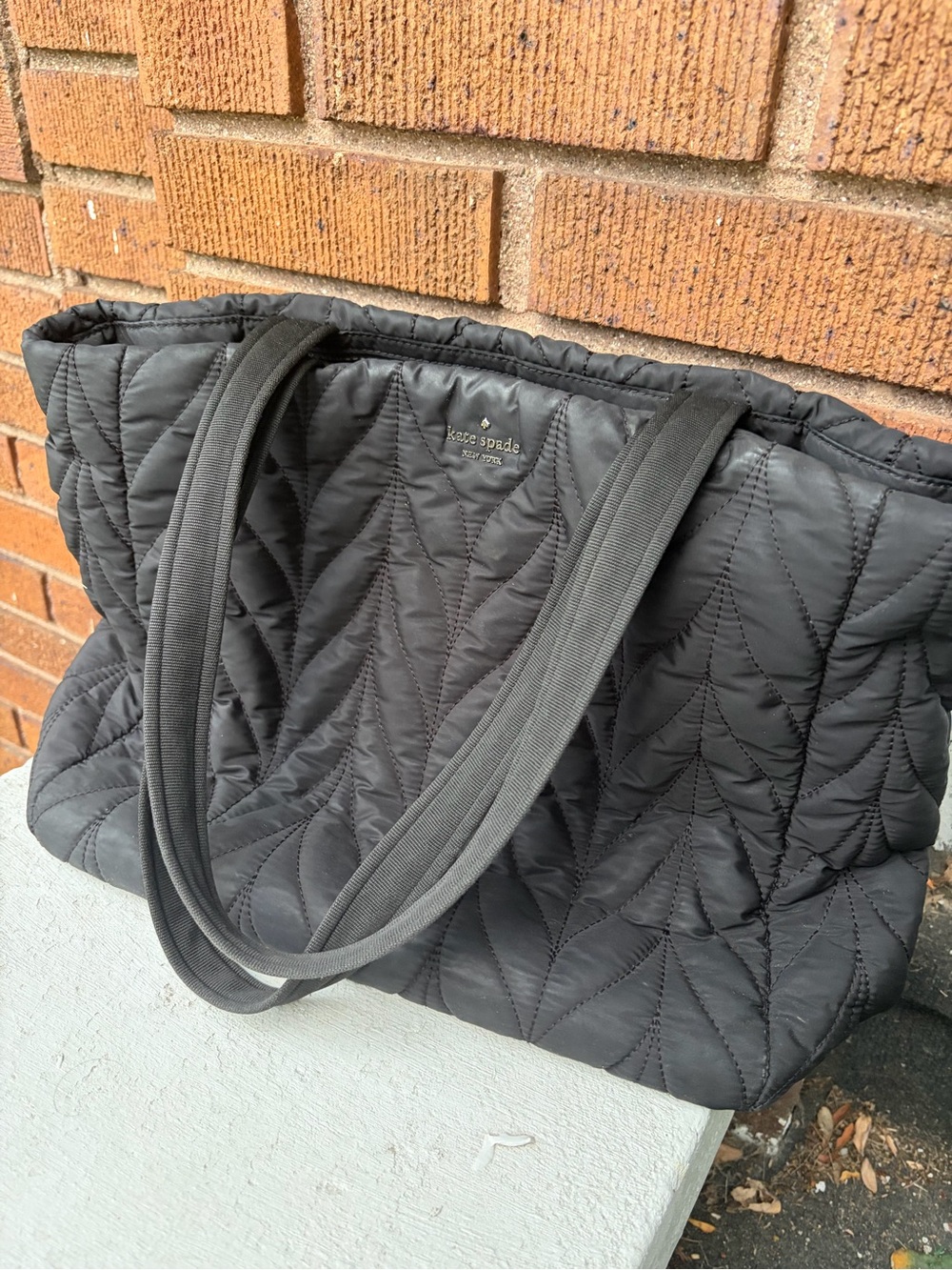 kate spade Black Quilted Nylon Tote